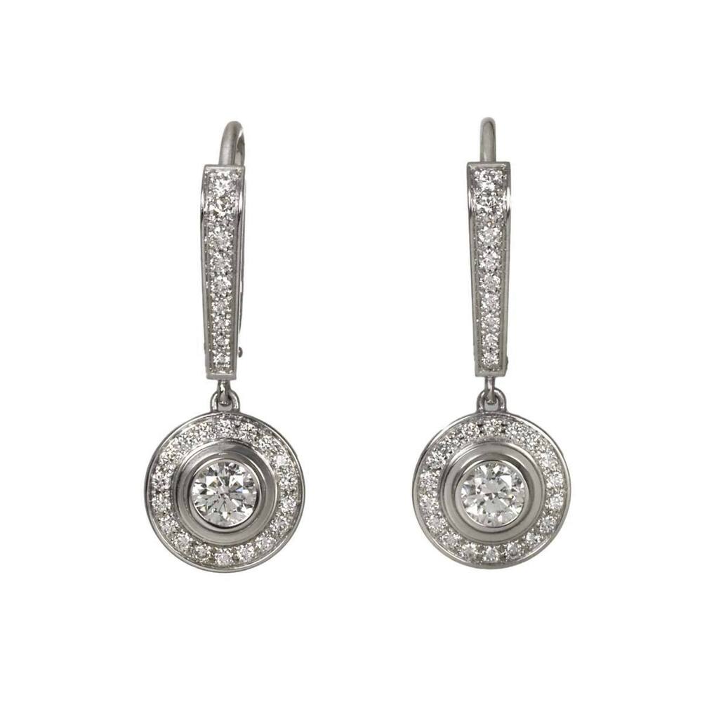 Cartier Damour Diamond Earrings, 18K White Gold (750), Diamants Légers, Pierc...